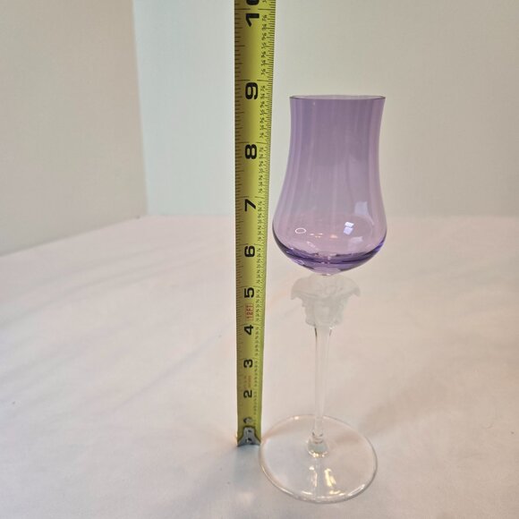 VERSACE Rosenthal Versace Medusa Lumière Grappa Glass - 4 Frosted Medusa /Purple - Picture 3 of 12